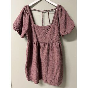 Madewell Floral Quilted Puff Sleeve Mini Dress Size XL